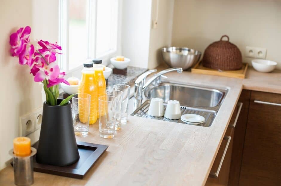 my_maid_domestic_cleaning_company Beautiful kitchen bench and premium sink