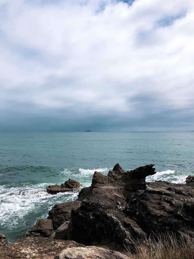 Enjoying the view at Mount Maunganui.